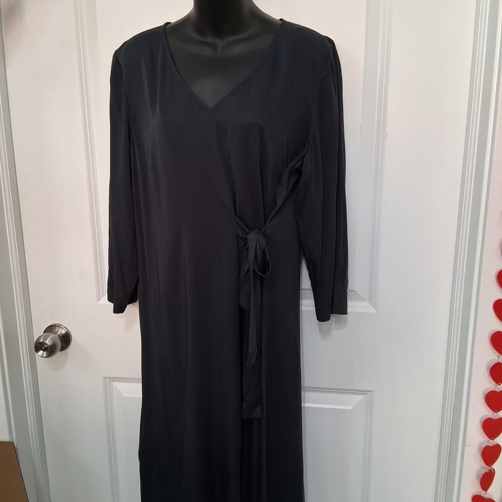 J. Jill Dark Gray Long Sleeve Dress